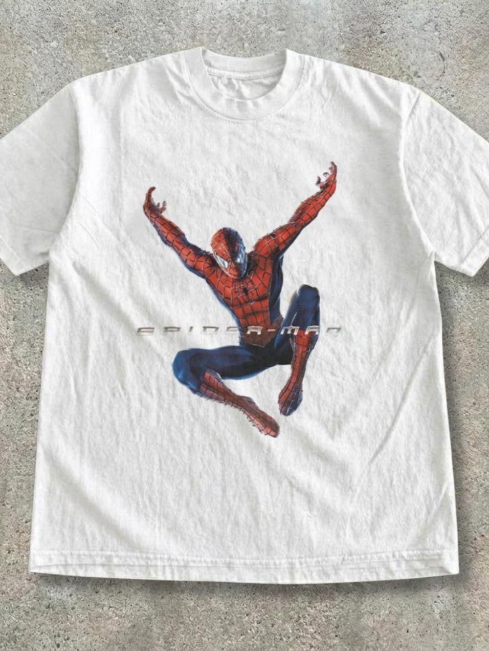 Gildan White Spider-Man Graphic Short Sleeve Tee